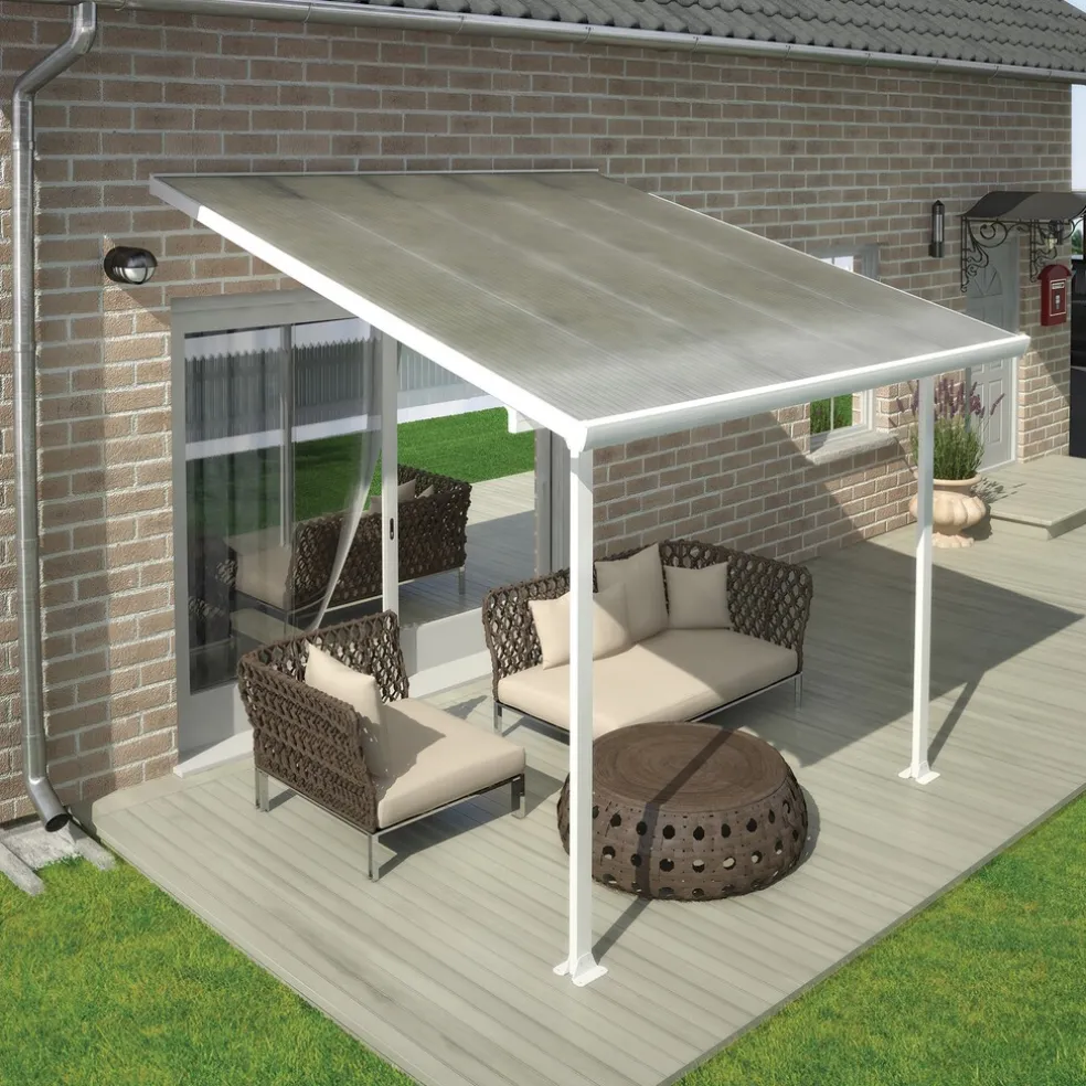 Terrasstak Feria 9 m² Vit Canopia by Palram