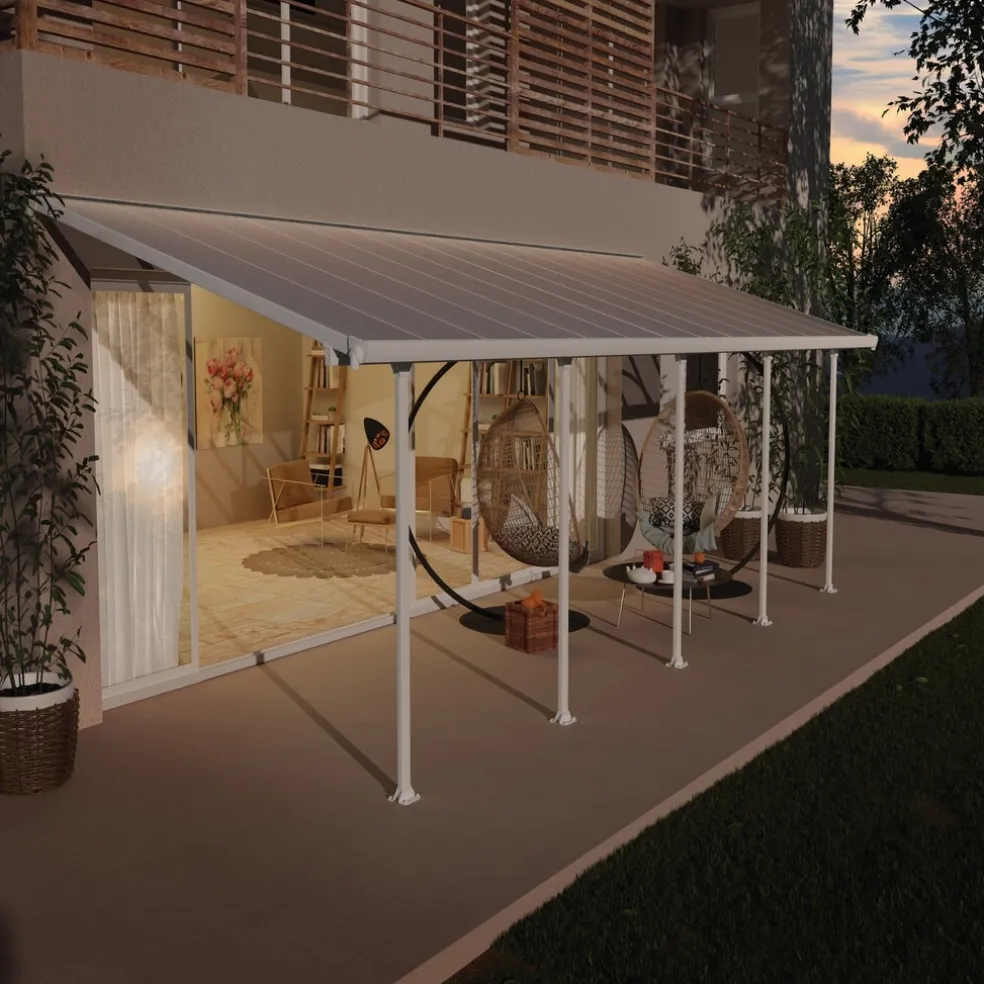 Terrasstak Feria 25 m² Vit Canopia by Palram
