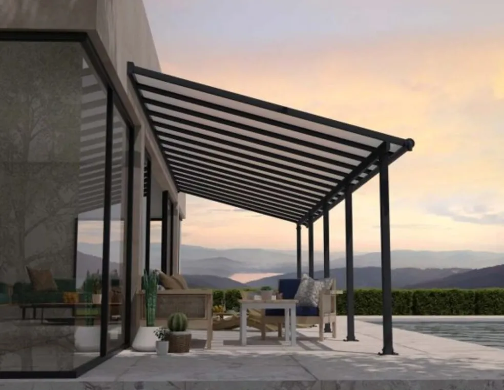 Terrasstak Olympia 27,2 m² Antracit Canopia by Palram