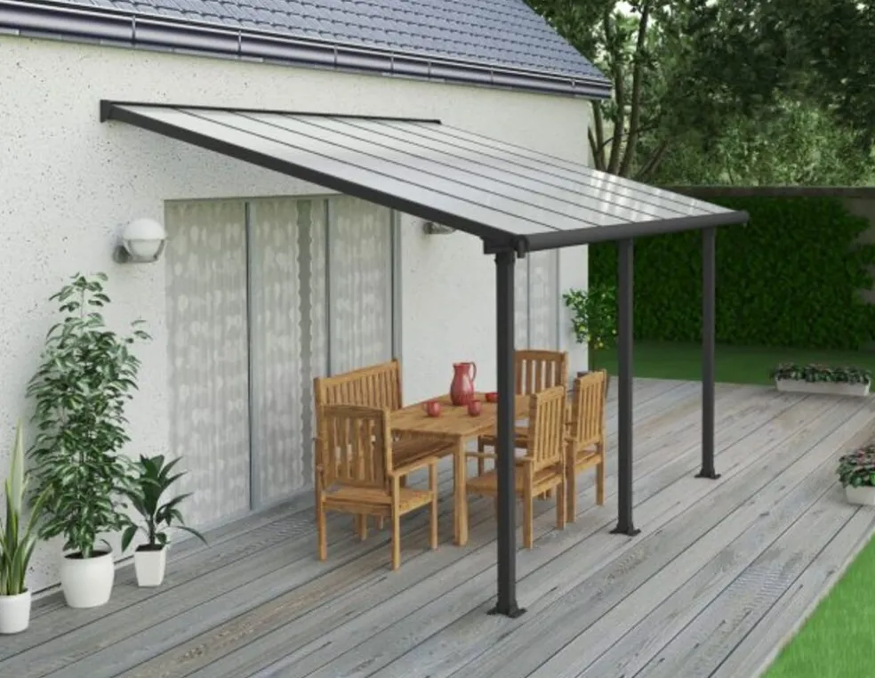 Terrasstak Olympia 12,5 m² Antracit Canopia by Palram