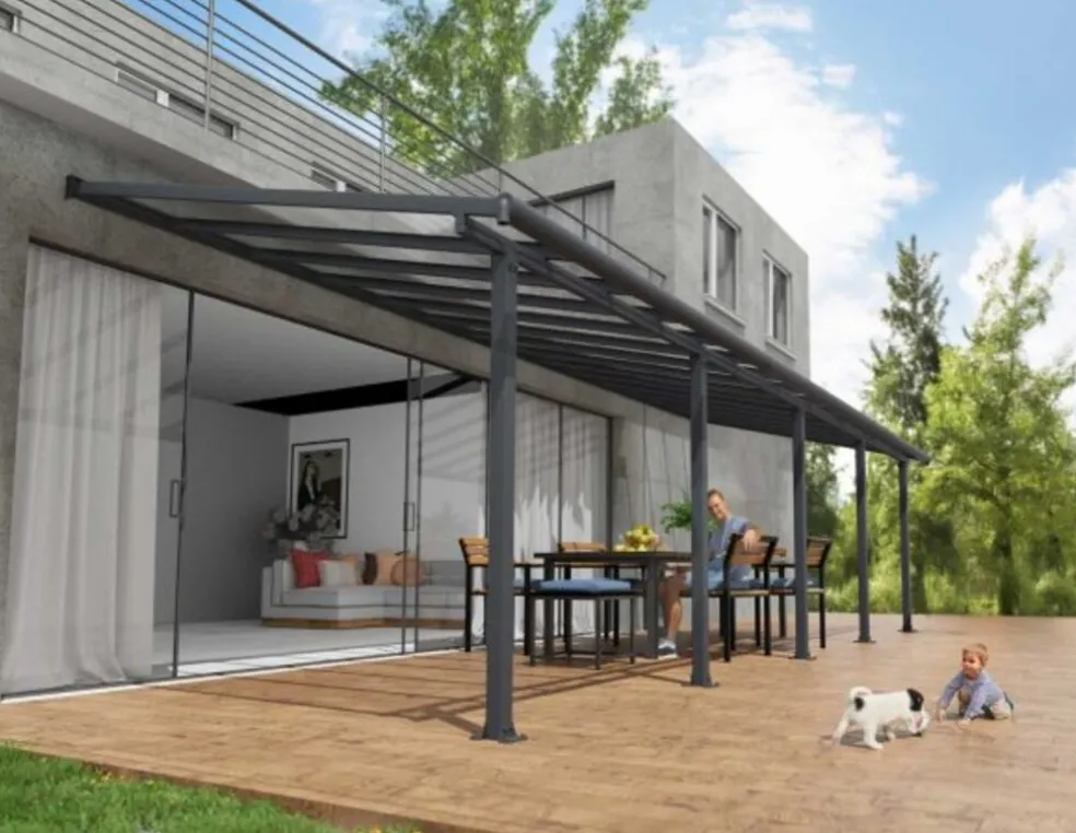 Terrasstak Olympia 28,8 m² Antracit Canopia by Palram