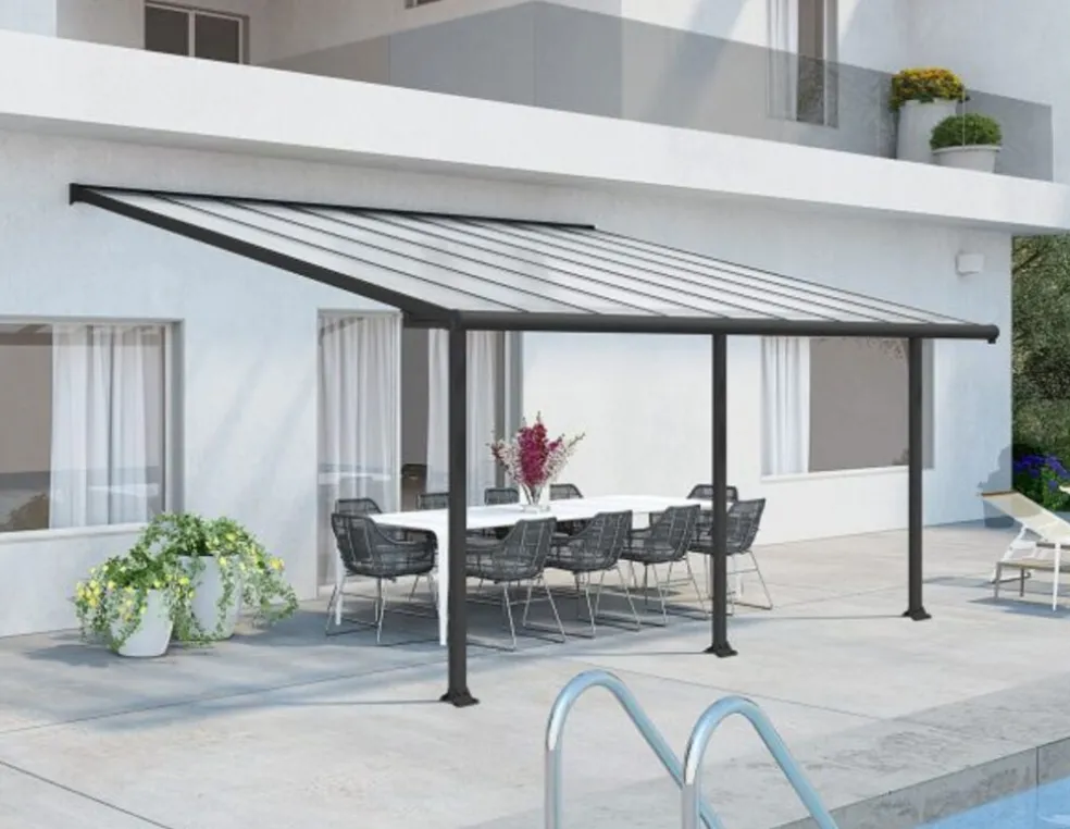 Terrasstak Olympia 16,1 m² Antracit Canopia by Palram