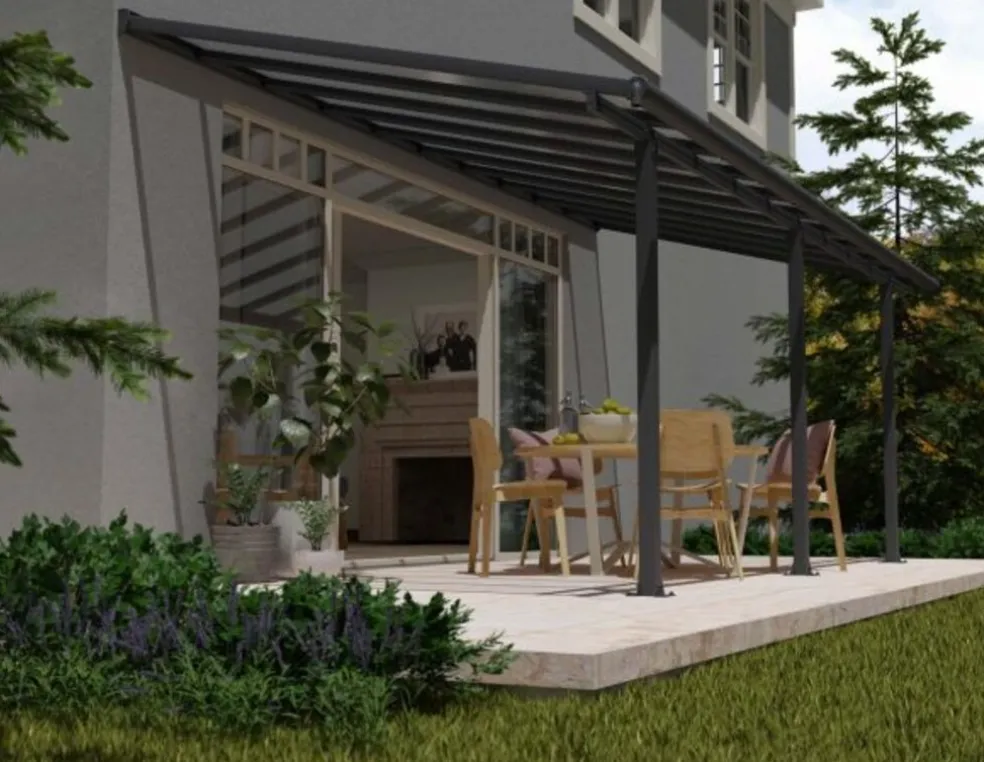 Terrasstak Olympia 18,2 m² Antracit Canopia by Palram