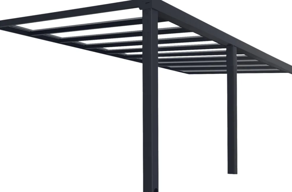 Terrasstak Stockholm 3,4 x 6,6 m Antracit Canopia by Palram