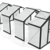 Tillbyggnadsmodul Växthus Deimos Svart Glas/Poly 2,7 m² Vitavia