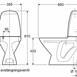 Toalettstol Cera 3860 Ifö