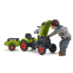 Traktor Claas m/släp Grön Falk