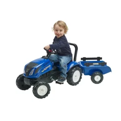 Traktor New Holland m/släp Blå Falk