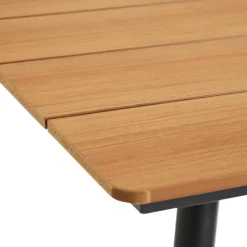 Trädgårdsbord Beijing 148 x 85 x 74 cm Svart/Teak Sunlife