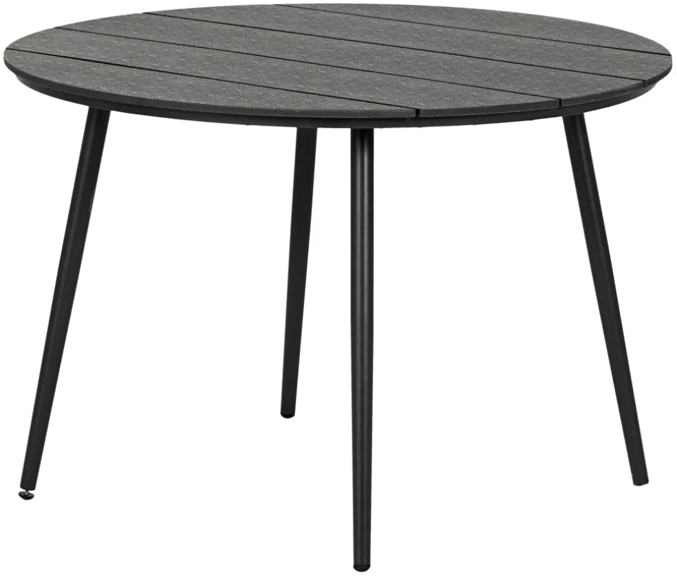 Trädgårdsbord Madrid Svart Ø110 cm Sunlife