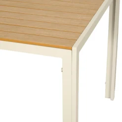 Trädgårdsbord Vermont Sandgrå/Teak 205 x 90 cm Sunlife