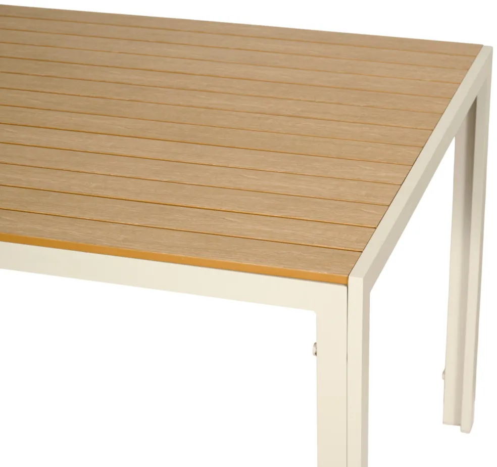 Trädgårdsbord Vermont Sandgrå/Teak 150 x 90 cm Sunlife