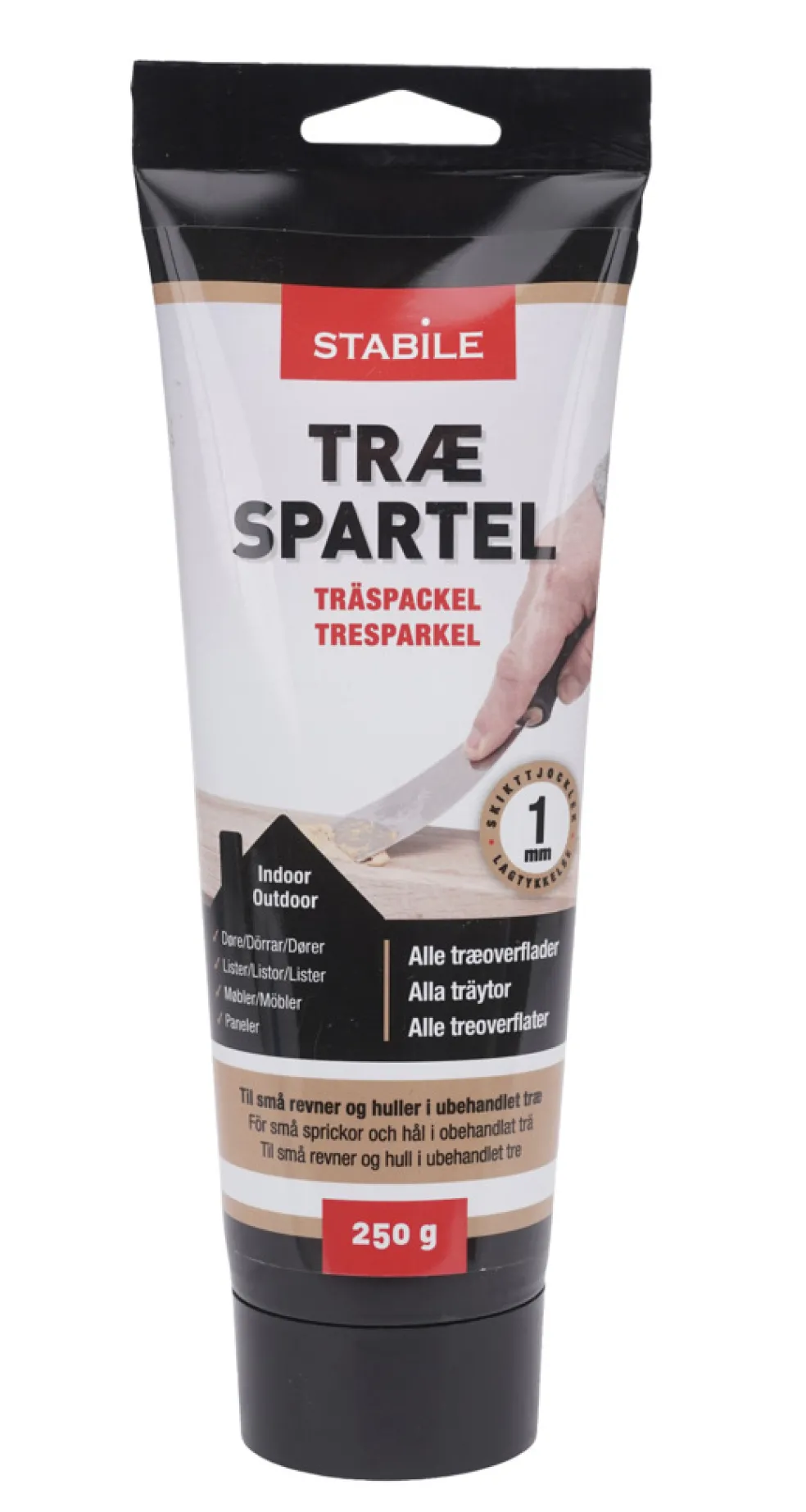 Träfiller Vit 250 g Stabile
