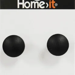 Träknopp Svart Ek Ø25 mm 2-pack Home>it