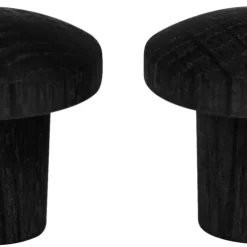 Träknopp Svart Ek Ø25 mm 2-pack Home>it