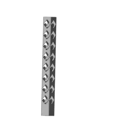 T-stolpe Broken Galvad 730 mm Steel Design