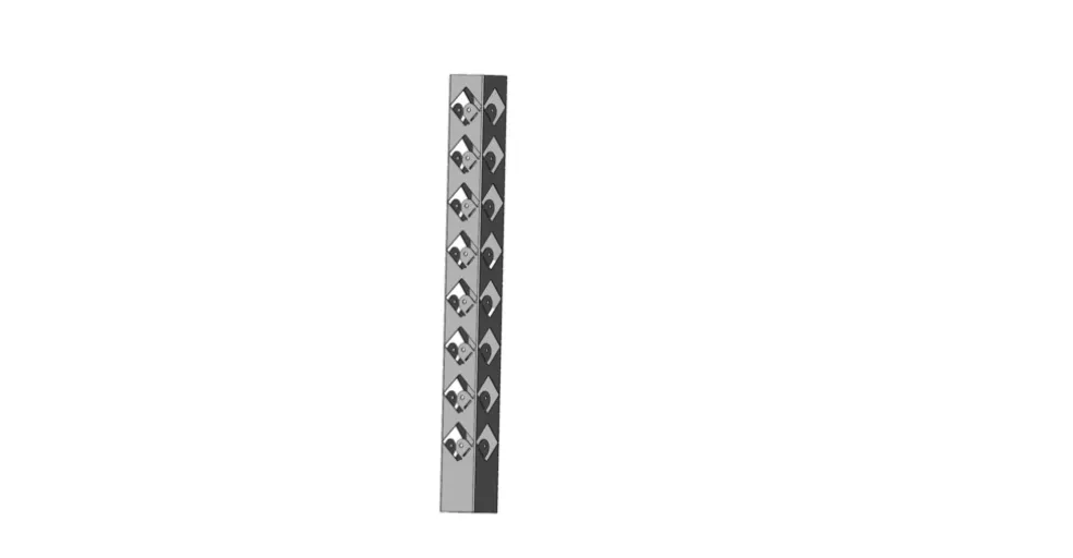 T-stolpe Broken Galvad 730 mm Steel Design