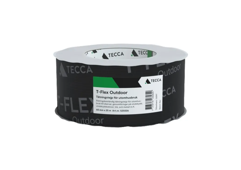 Tätningstejp T-Flex Outdoor 25 m x 60 mm Tecca