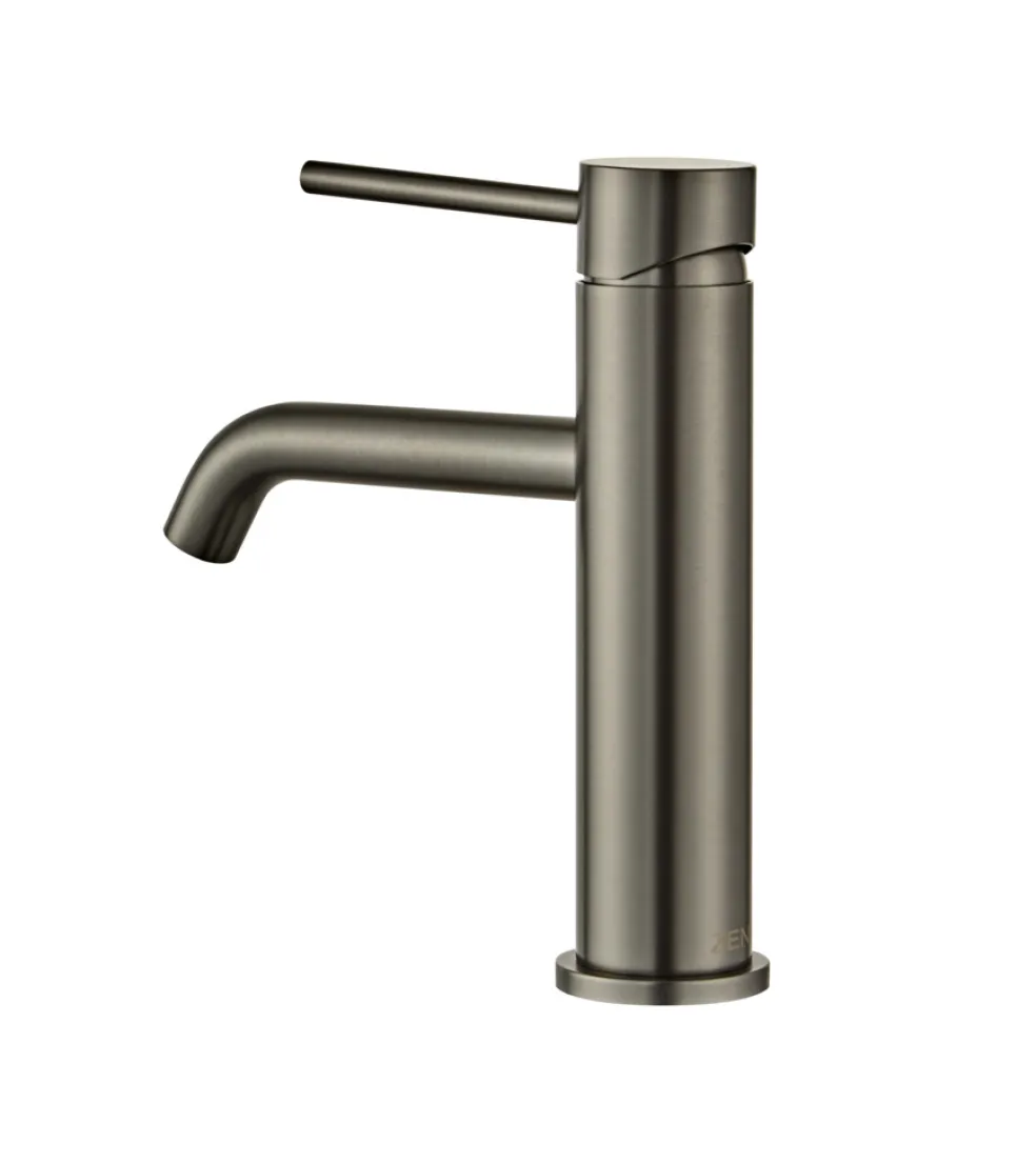 Tvättställsblandare Slim Vinkel Gunmetall 183 mm