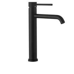 Tvättställsblandare Slim Vinkel Svart 282 mm