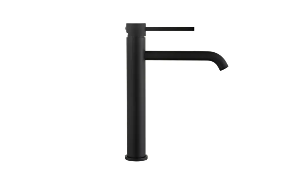 Tvättställsblandare Slim Vinkel Svart 282 mm