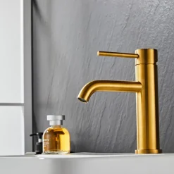 Tvättställsblandare Slim Vinkel Mässing 183 mm
