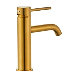 Tvättställsblandare Slim Vinkel Mässing 183 mm