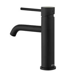 Tvättställsblandare Slim Vinkel Svart 183 mm