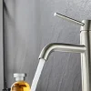 Tvättställsblandare Slim Vinkel Borstad 183 mm