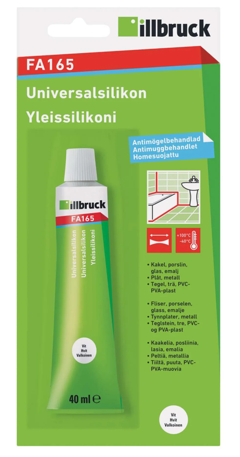 Universalsilikon FA165 Transparent 40 ml illbruck
