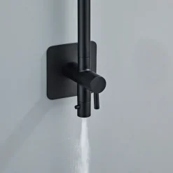 Utedusch Kallvatten Svart Ø200 mm REN