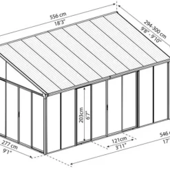 Uterum Sanremo Vit 3 x 5,46 m Canopia by Palram