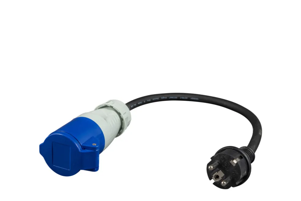 Övergångskabel CEE Schuko 230V 0,5 m Qraft