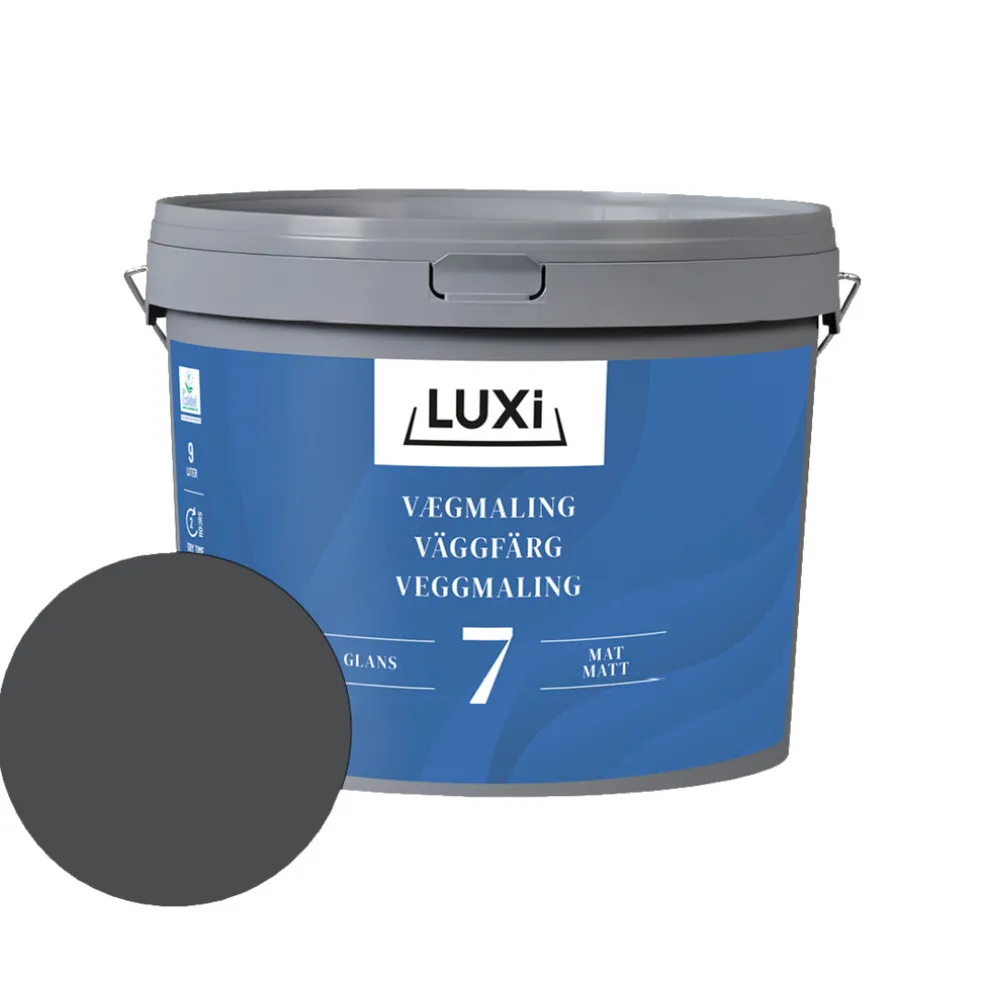 Väggfärg 7 Mörkgrå 2,25 L Luxi