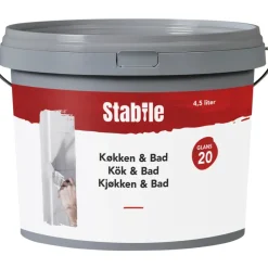 Väggfärg Kök & Bad Vit 4,5 L Stabile