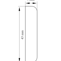 Vägglist PVC Vit 9 x 43 mm - 2,5 m Primo