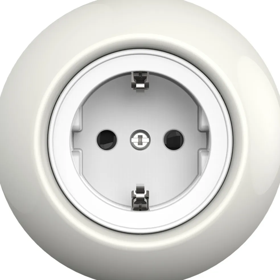 Vägguttag 1-vägs Jordat Renova Schneider Electric