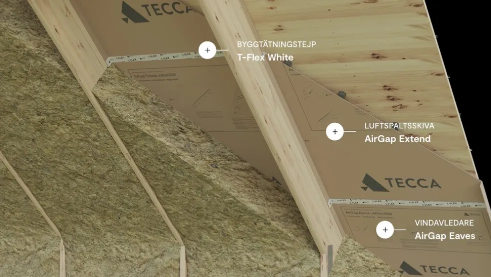 Vindavledare Airgap Eaves C1200 1240 x 1242 mm Tecca