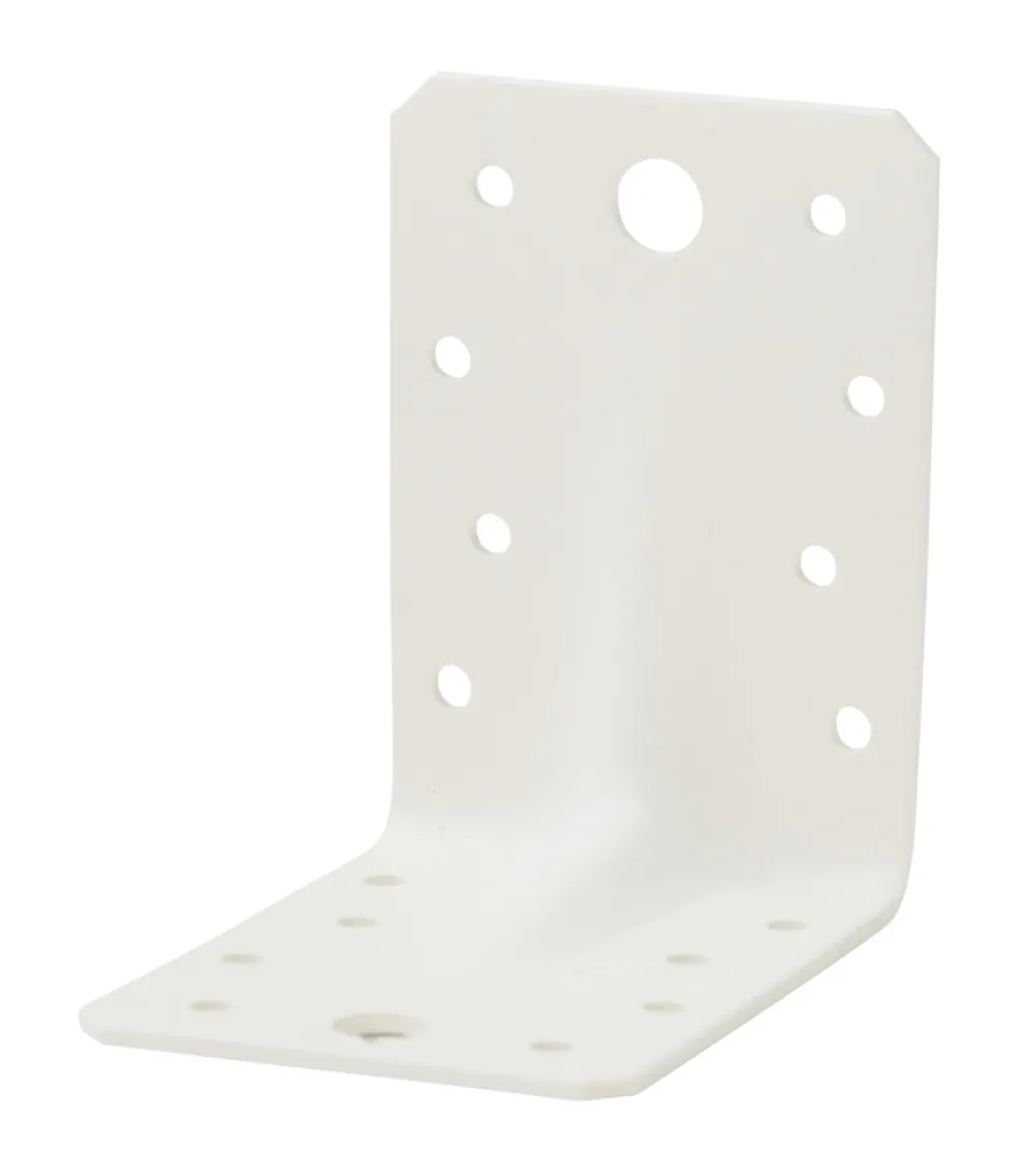 Vinkelbeslag Vit 90 x 65 x 2,5 mm Heco