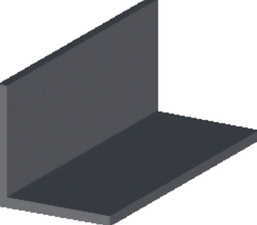 Vinkellist Svart 25 x 25 mm - 2 m