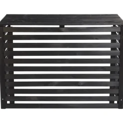 Värmepumpsskydd Trä Svart 96 x 71 x 53 cm