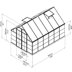 Växthus Balance 8,8 m² Canopia by Palram