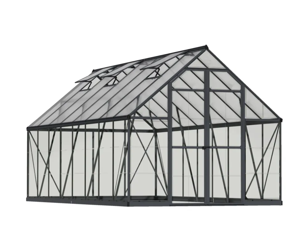 Växthus Balance 11,9 m² Mörkgrå Canopia by Palram
