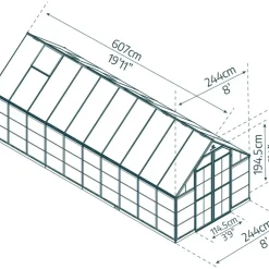 Växthus Balance 14,8 m² Silver Canopia by Palram