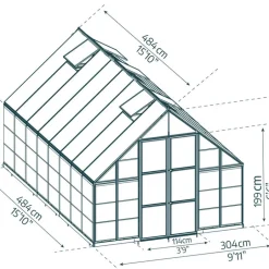 Växthus Balance 14,3 m² Silver Canopia by Palram