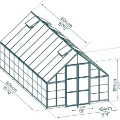 Växthus Balance 17,9 m² Silver Canopia by Palram