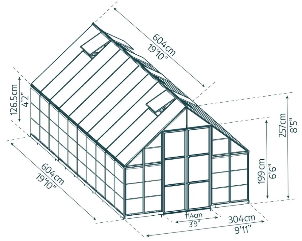 Växthus Balance 17,9 m² Silver Canopia by Palram