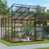 Växthus Freya 7600 Svart Glas/Poly Sockel 7,6 m² Vitavia