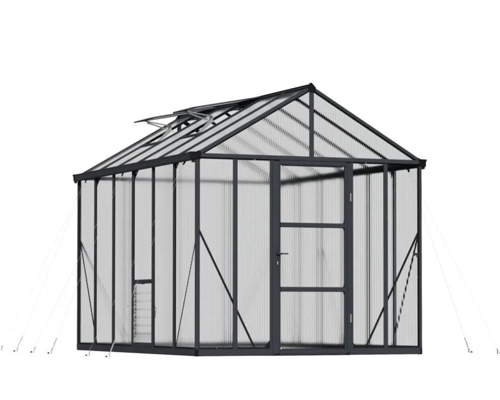 Växthus Glory Premium 9,2 m² Mörkgrå Canopia by Palram