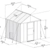 Växthus Glory Premium 6,2 m² Mörkgrå Canopia by Palram